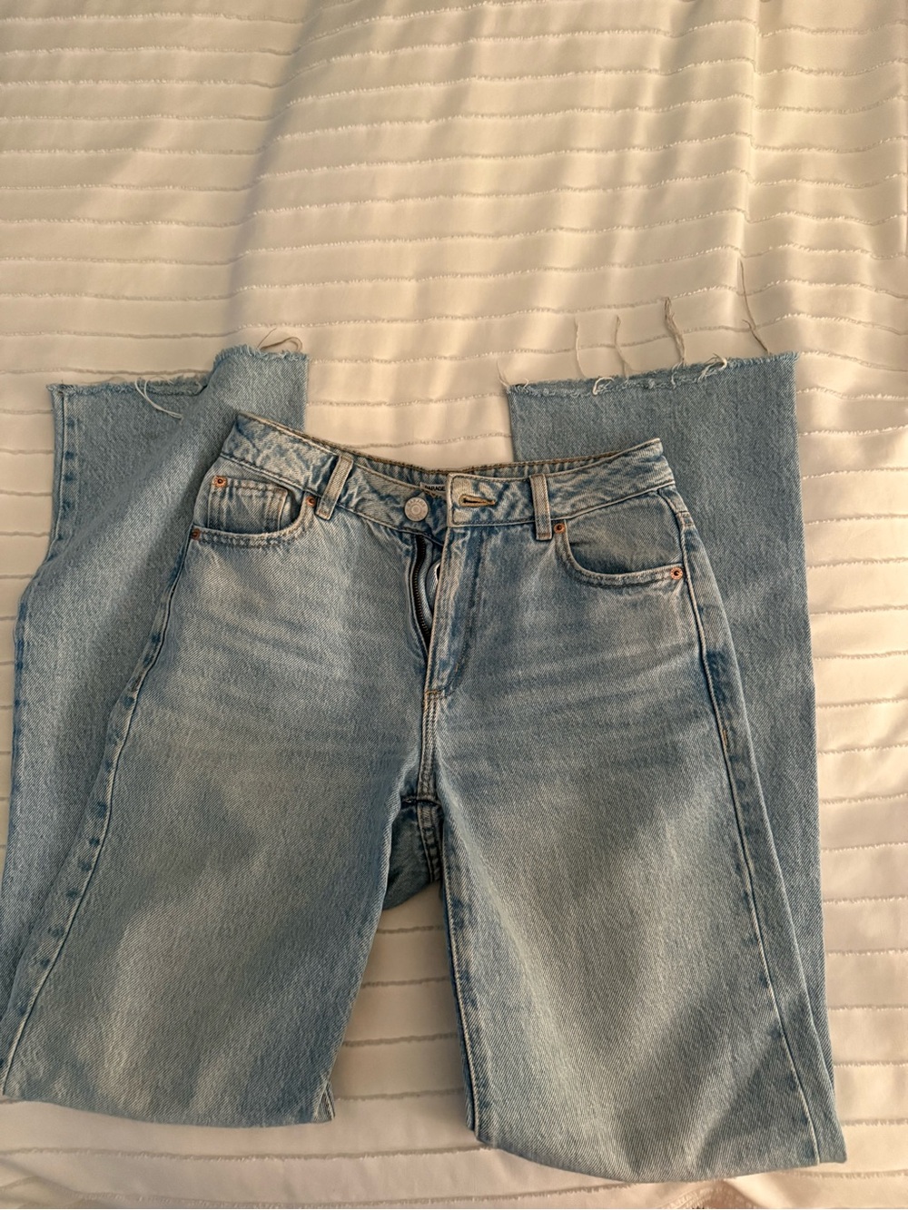 PacSun Light Blue High-Rise Straight Leg Jeans